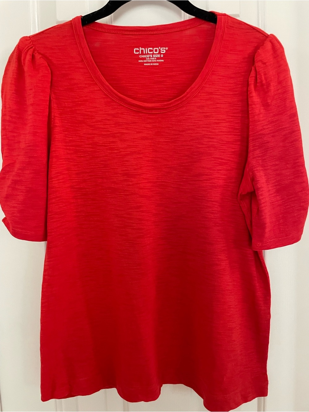 Chico's Bright Red Short Sleeve Tee